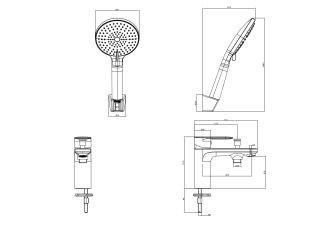 Смеситель на борт ванны Aquatek Ника AQ1844CR хром